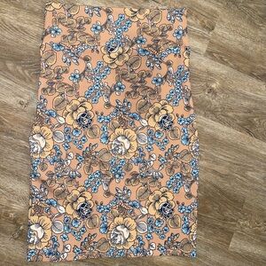 Pencil Skirt I got you Babe Floral Blush and Gold